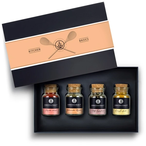 Ankerkraut Geschenkset 'Kitchen Basics' Mit 4 Korkengläsern 1 Ankerkraut Geschenkset 'Kitchen Basics' Mit 4 Korkengläsern