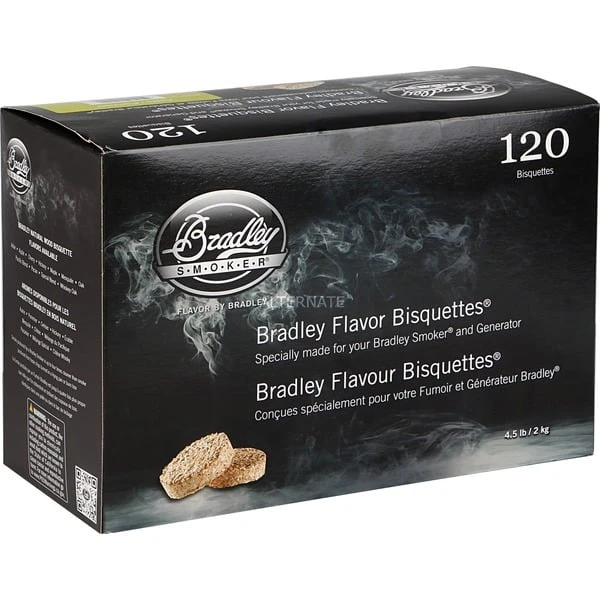 Bradley Apfel Bisquetten, 120 Stück, Räucherholz 1 Bradley Apfel Bisquetten, 120 Stück, Räucherholz