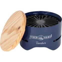 Feuerhand Tisch-Holzkohlegrill Tamber, Cobalt Blue
