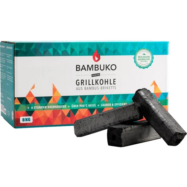 MCBrikett McBrikett Bambuko Grillkohle, 8kg, Holzkohle 1 MCBrikett McBrikett Bambuko Grillkohle, 8kg, Holzkohle