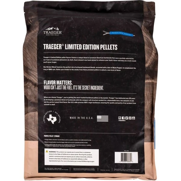 Traeger Hartholz Pellets BRISKET BLEND, 8kg, Brennstoff 2 Traeger Hartholz Pellets BRISKET BLEND, 8kg, Brennstoff – Bild 2