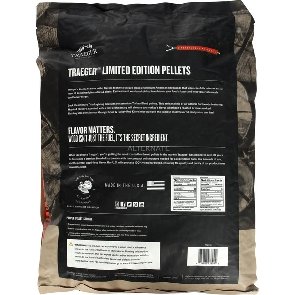 Traeger Hartholz Pellets TURKEY BLEND, 8kg, Brennstoff 3 Traeger Hartholz Pellets TURKEY BLEND, 8kg, Brennstoff – Bild 3